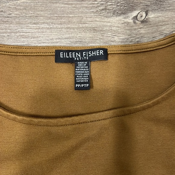 Eileen Fisher Petite Size PP Split Hem 3/4 Sleeve Top - Picture 2 of 8